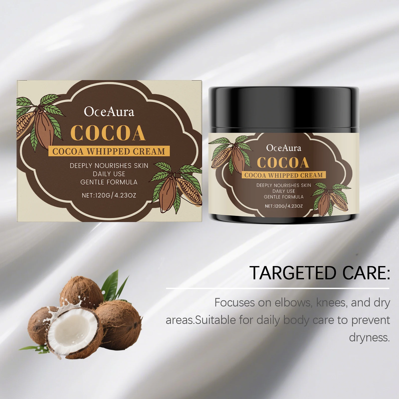 لوشن الجسم بزبدة الشيا وزيت جوز الهند كريم ترطيب عميق للبشرة الجافة تركيبة غير دهنية سريعة الامتصاص للعناية بالبشرة الاحتفالية