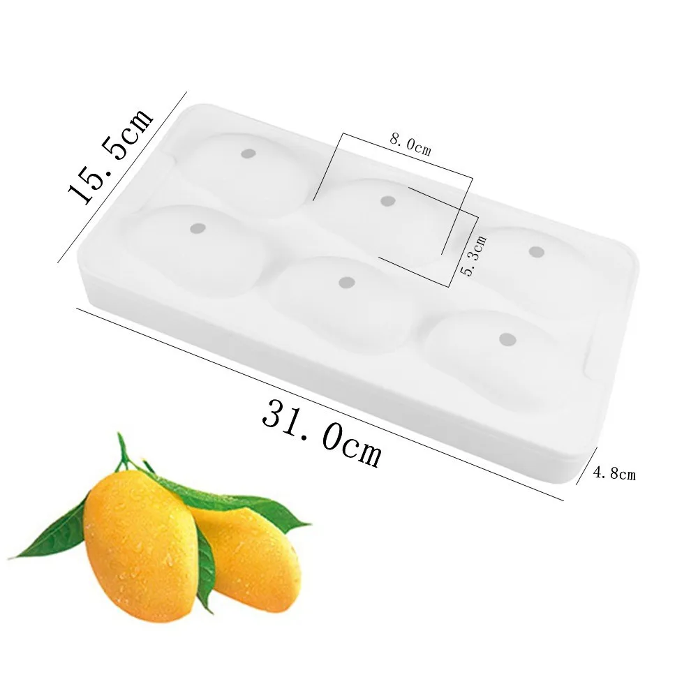 French 3D Mango Shape Silicone Mold - Cake Decorating Tools for Brownies & Mousse Cakes Pastry Baking Moulds for Dessert Making - view 6