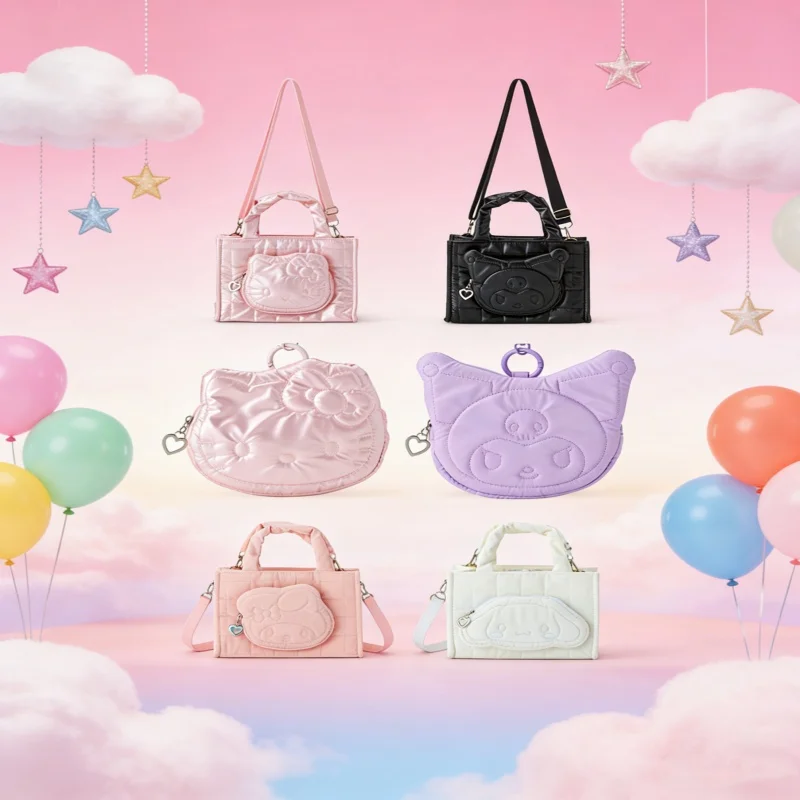 

Дорожный рюкзак 2026 Cinnamoroll My Melody Kuromi Hello Kitty Pochacco, кошелек для монет, картхолдер, школьный ранец Purin