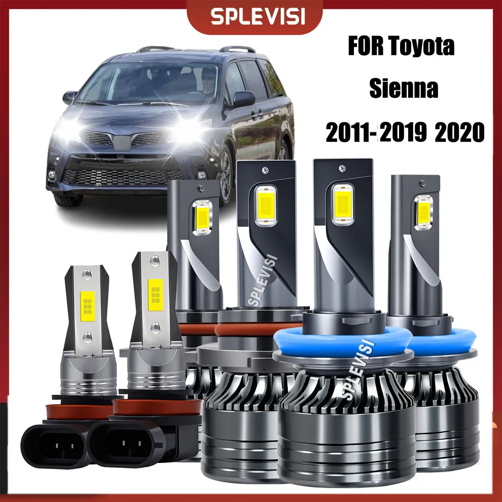 

LED Headlight 9005 HB3 H11 Car Light 18000LM CSP Chip Hight Low Beam Bulbs Fog Lamp Kit For Toyota Sienna 2011-2019 2020