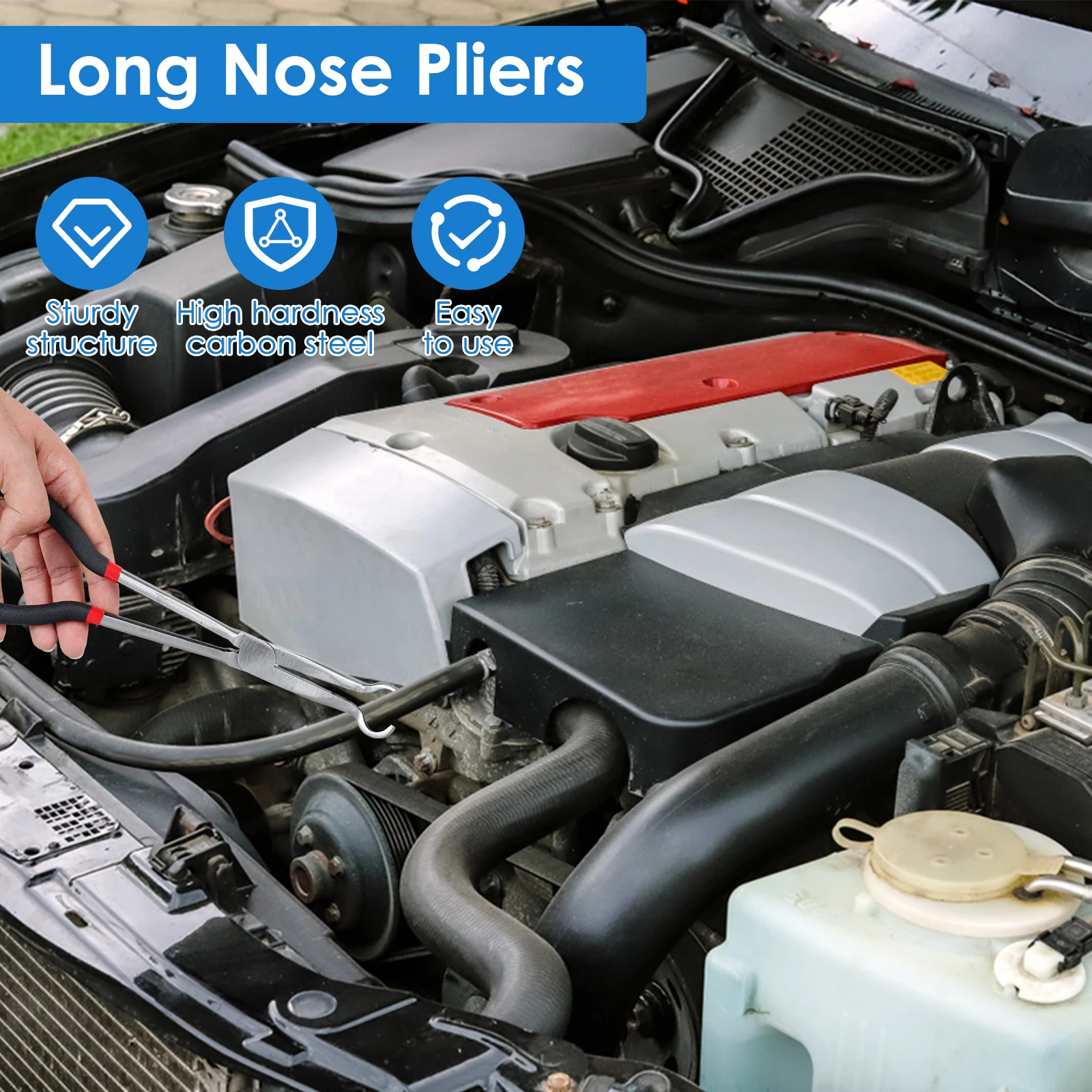 3 قطع من 11 بوصة O-حلقة كماشة تمديد كماشة خرطوم كماشة الكربون الصلب اعة التفكيك كماشة أدوات يدوية #2