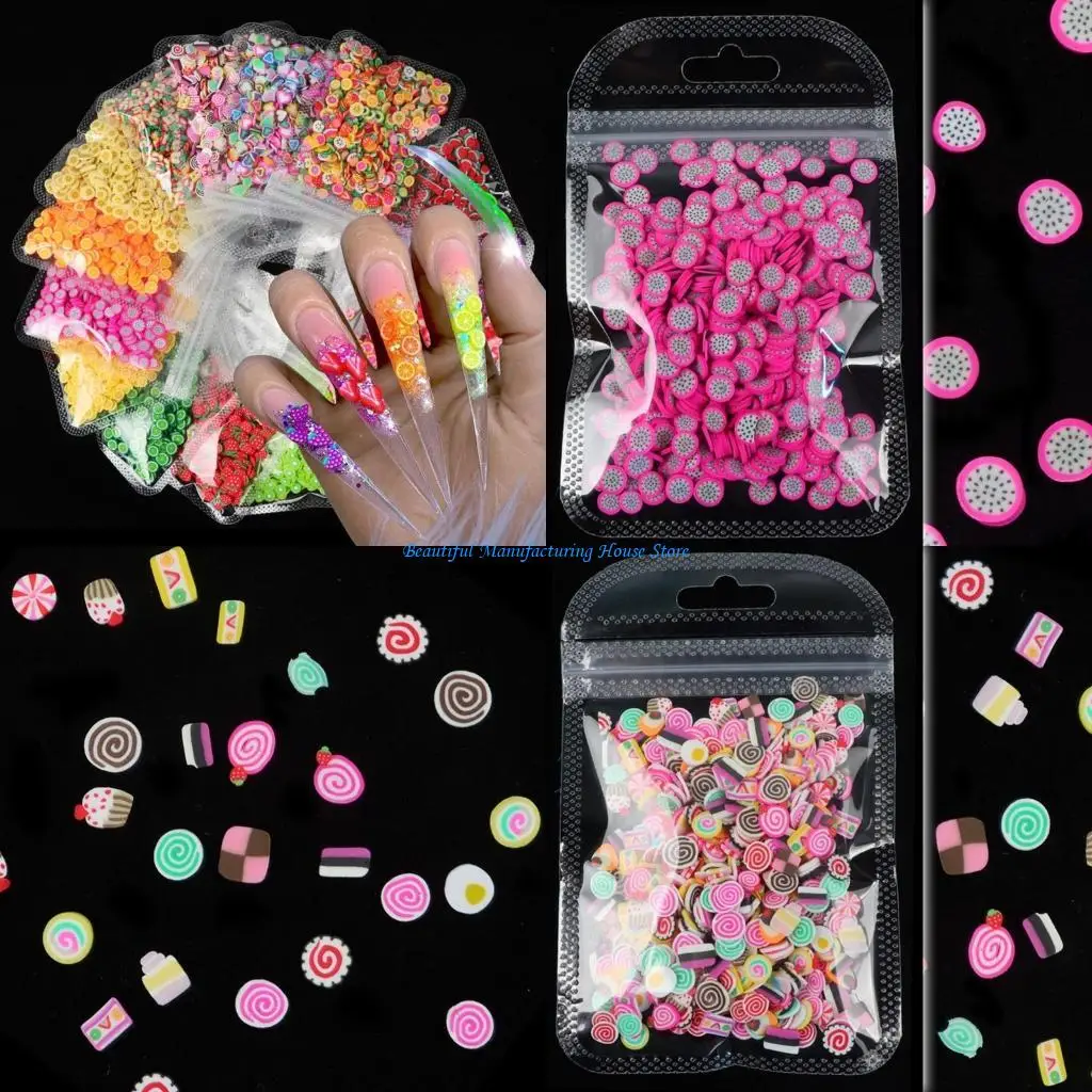 

E56A 1Pack Soft Clay Resin Filling Assorted Pieces DIY Crafting Epoxy Colorful Charms
