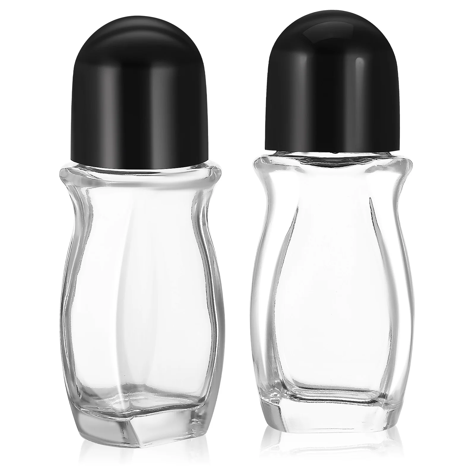 2Pcs Empty Roller Bottles 50Ml Glass Roll on Container for Essential Oil Perfume Travel Size Smooth Applicator Compact Storage