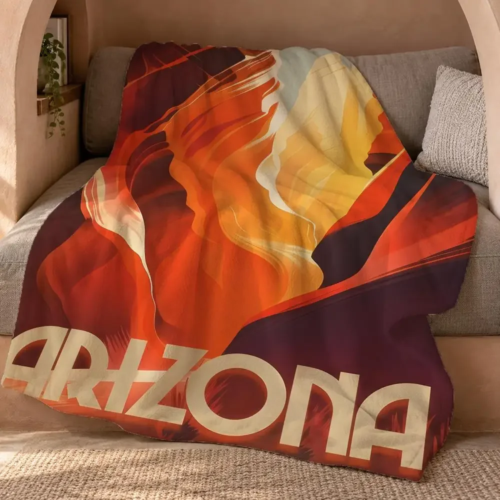 Antelope Canyon Throw Double Sided Flannel Throw Blanket Soft Travel Camping Sofa Bed Home