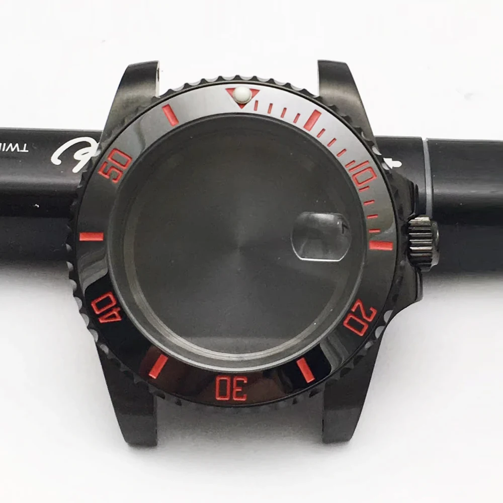 40mm classique affaires noir plongeur hommes montres automatique NH35 8215 boîtier de mouvement montre de mode décontractée pour hommes