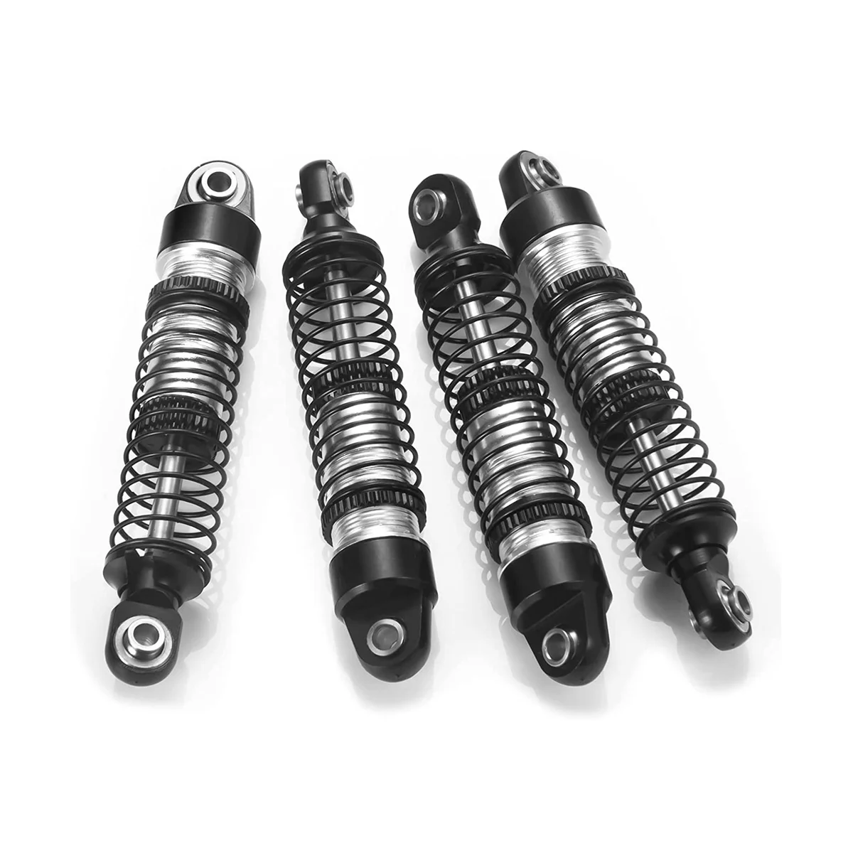 4Pcs Metal Oil Shock Absorber Damper for Traxxas TRX4M TRX-4M 1/18 RC Crawler Car Upgrade Parts Accessories, black