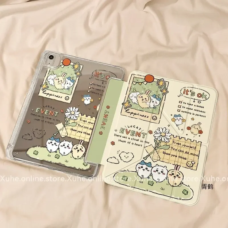 

MINISO Chiikawa Hachiware Usagi IPad Защитный чехол Зеркало IPadAir 10,9 дюймов Акрил IPadPro 2025 Прекрасный Kawaii Аниме Подарок