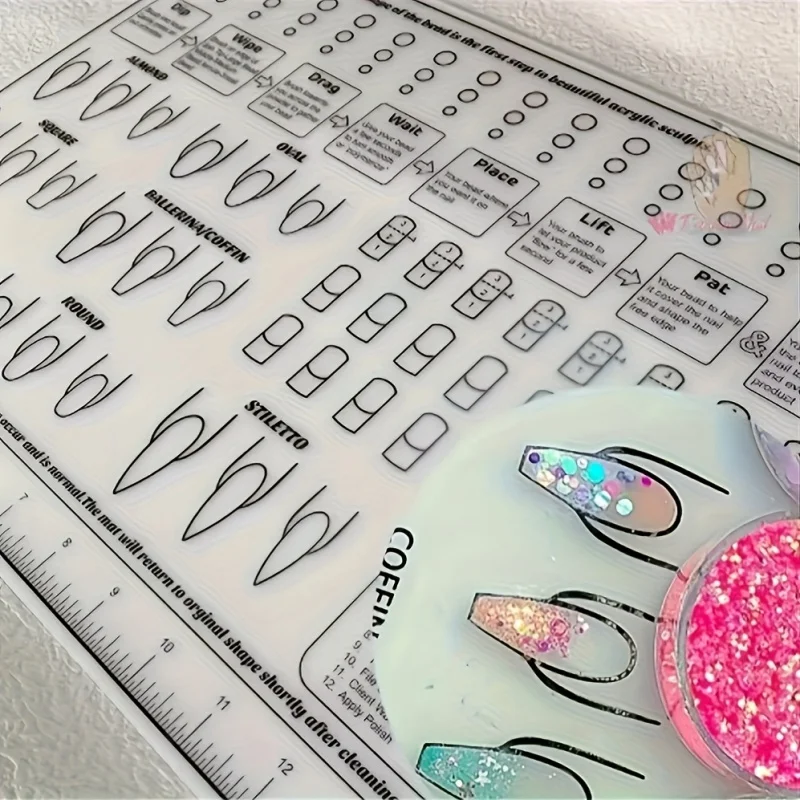 

Professional Nail Manicure Tool Silicone Nail Pad Printing And Color Filler Tool Innovative Nail Mold For Creative Nail Art