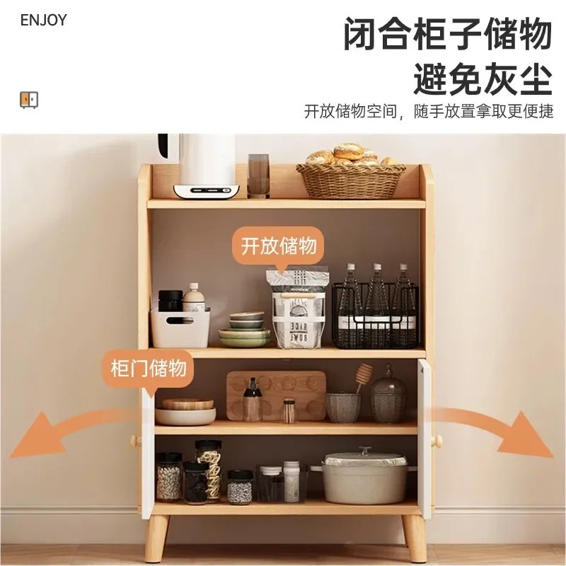 Multifunctional Dining Side Cabinet for Kitchen Living Room Office Storage Wall Mounted Small Space Friendly Tea Cabinet with