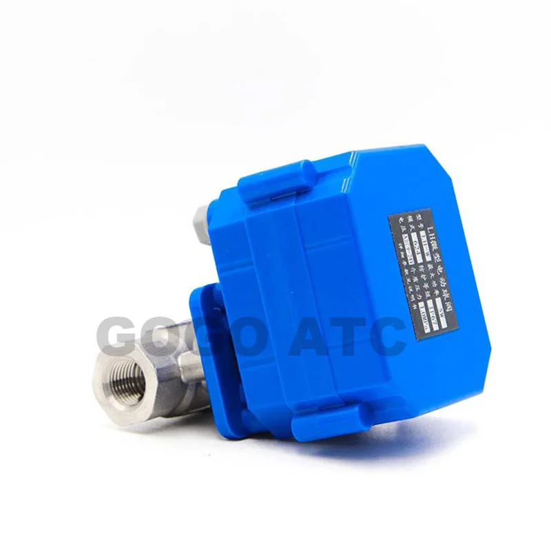 dc-12v-24v-220v-電動ボールバルブ-1-4-3-8-インチ-ステンレス鋼-304-2way-5-ワイヤー電気制御