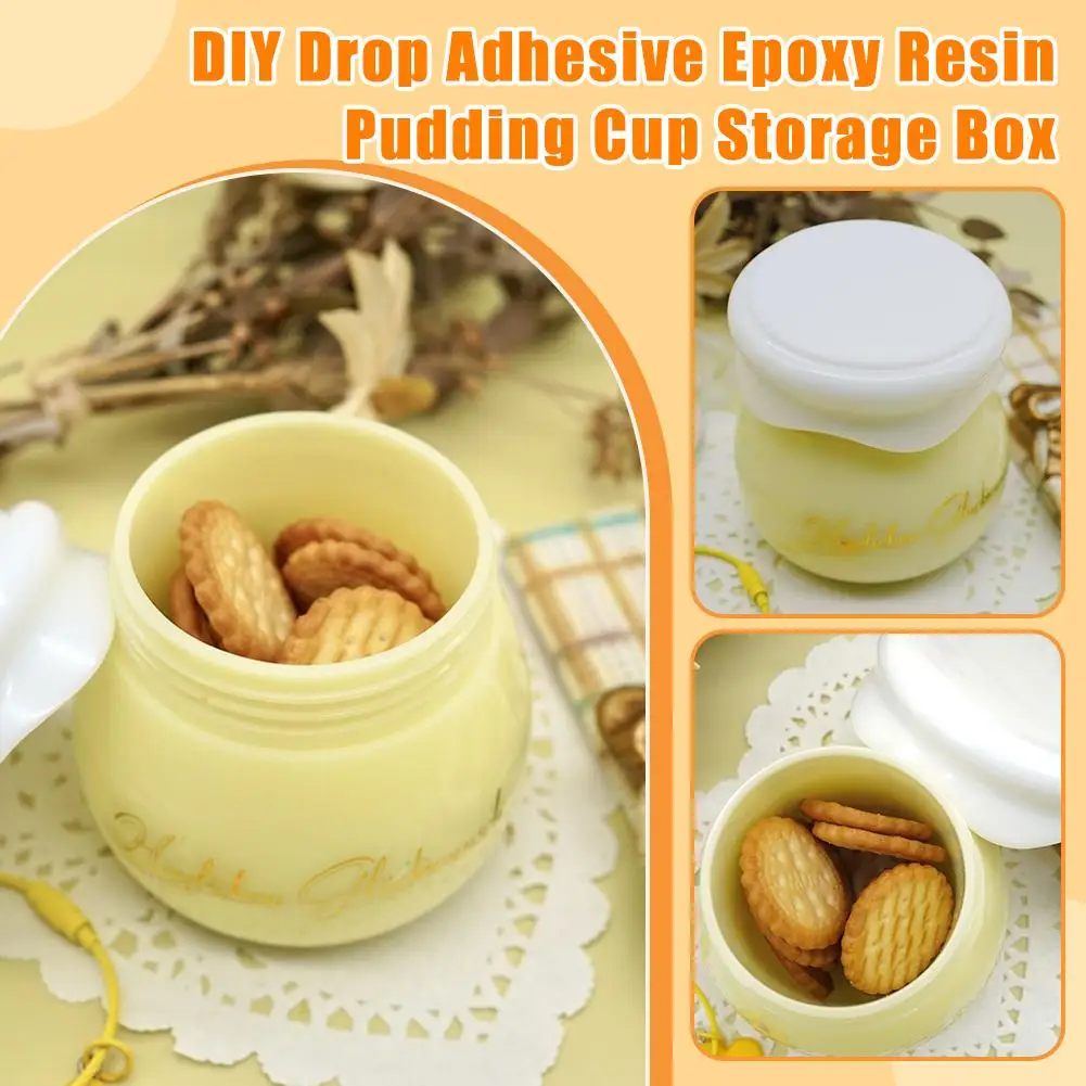 Diy Pudding Cup Silicone Mold With Lid Food Grade Epoxy Casting Resin Pot Gift Craft Home Storage White Kitchen Jewelry R0r6