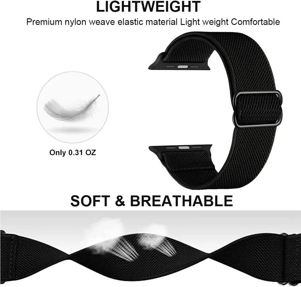 Solo Loop Strap+Case For Apple Watch Band 44mm 41mm 45mm 40mm 42mm 38mm Nylon band+screen protector iWatch series 5 4 3 SE 6 7