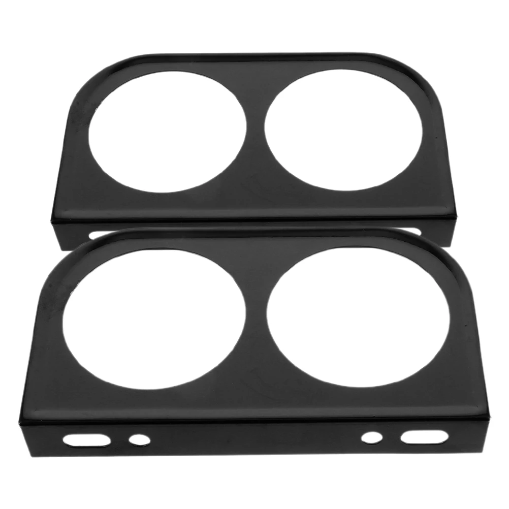 

2Pcs 2 Hole Universal Car Gauge Panel Iron Instrument Bracket Holder Dashboard Mounting Panel for Monitoring