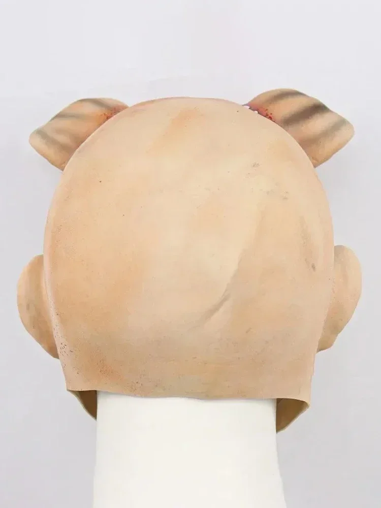 Máscara de cerdo aterradora, máscara de látex para Halloween, disfraz de mascota, accesorios de Cosplay, cabeza de cerdo sangrienta, máscara espeluznante para adultos de carnicero