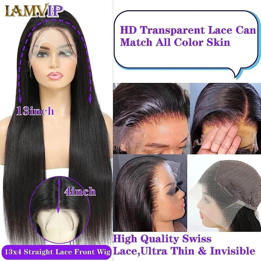 220 Density Hd Lace Frontal Wig Bone Straight Human Hair Wigs Pre Plucked Hd Transparent 13x4 13x6 Inch Front Soft Baby Hair Wig