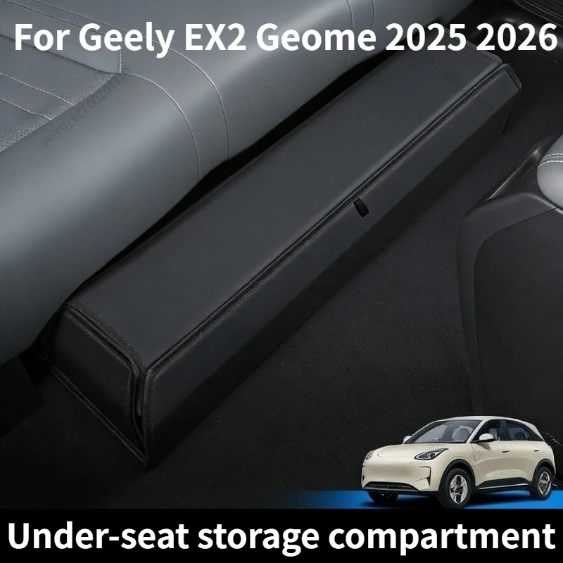 

Under Seat Storage Box Non-Slip Easy Install Interior Accessory For Geely EX2 / Proton eMas 5 / Geome /Xingyuan 2025 2026