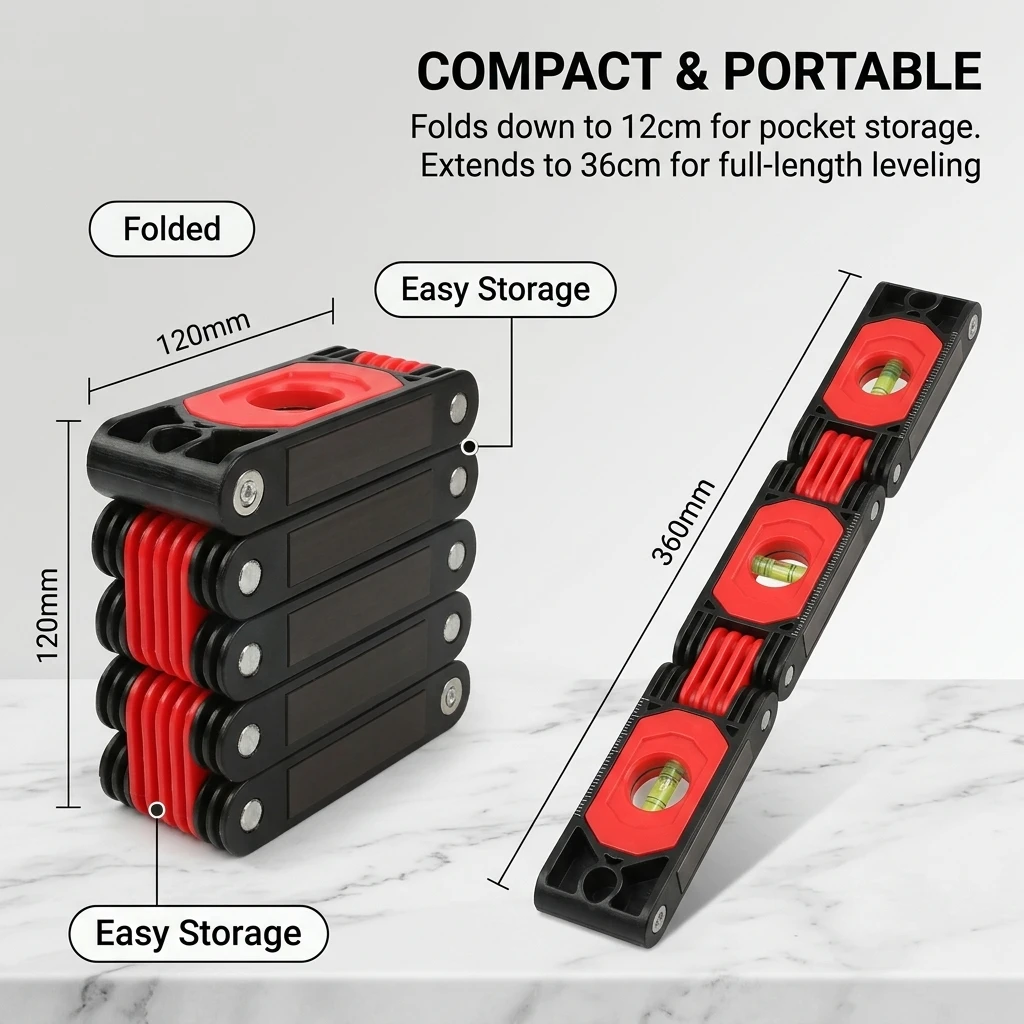 Folding Level Ruler Magnetic M - Home Security Measures review and price
