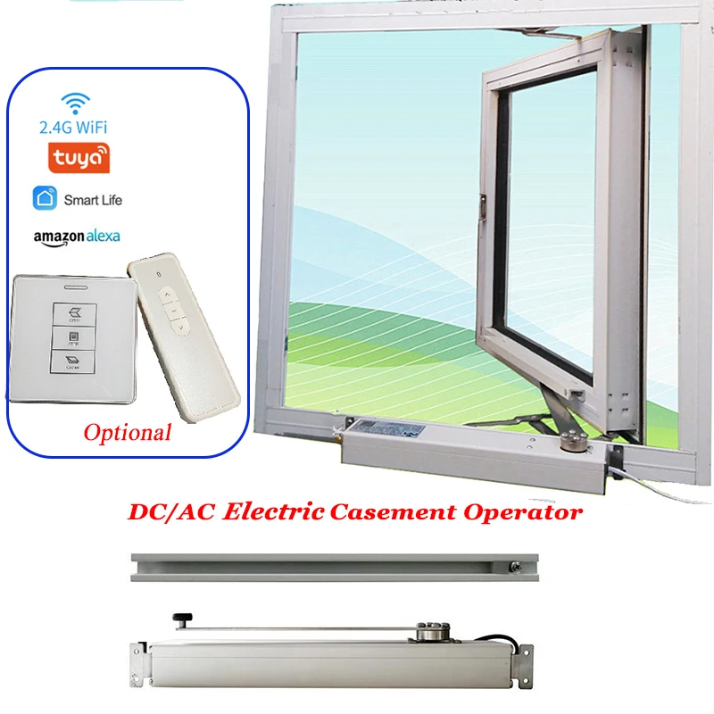 Abridor de ventanas con Motor eléctrico, cierre automático, tragaluz abierto, operador de ventana de invernadero, Wifi opcional, Tuya, Alexa