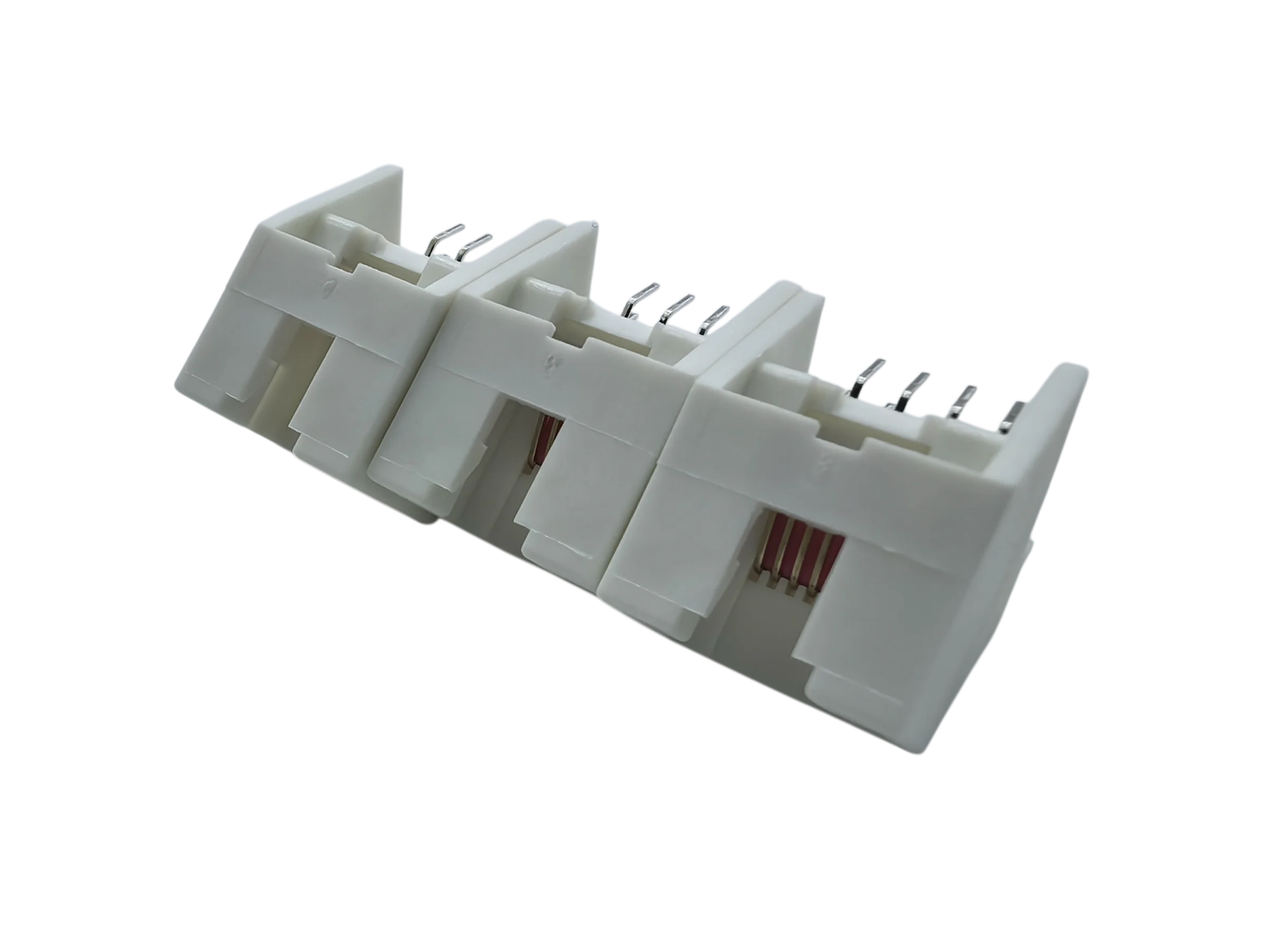 High-Quality 8P8C Modular RJ45 Jack with LED Status Indicator & 45-Degree Angled Design for Reliable Network Connections