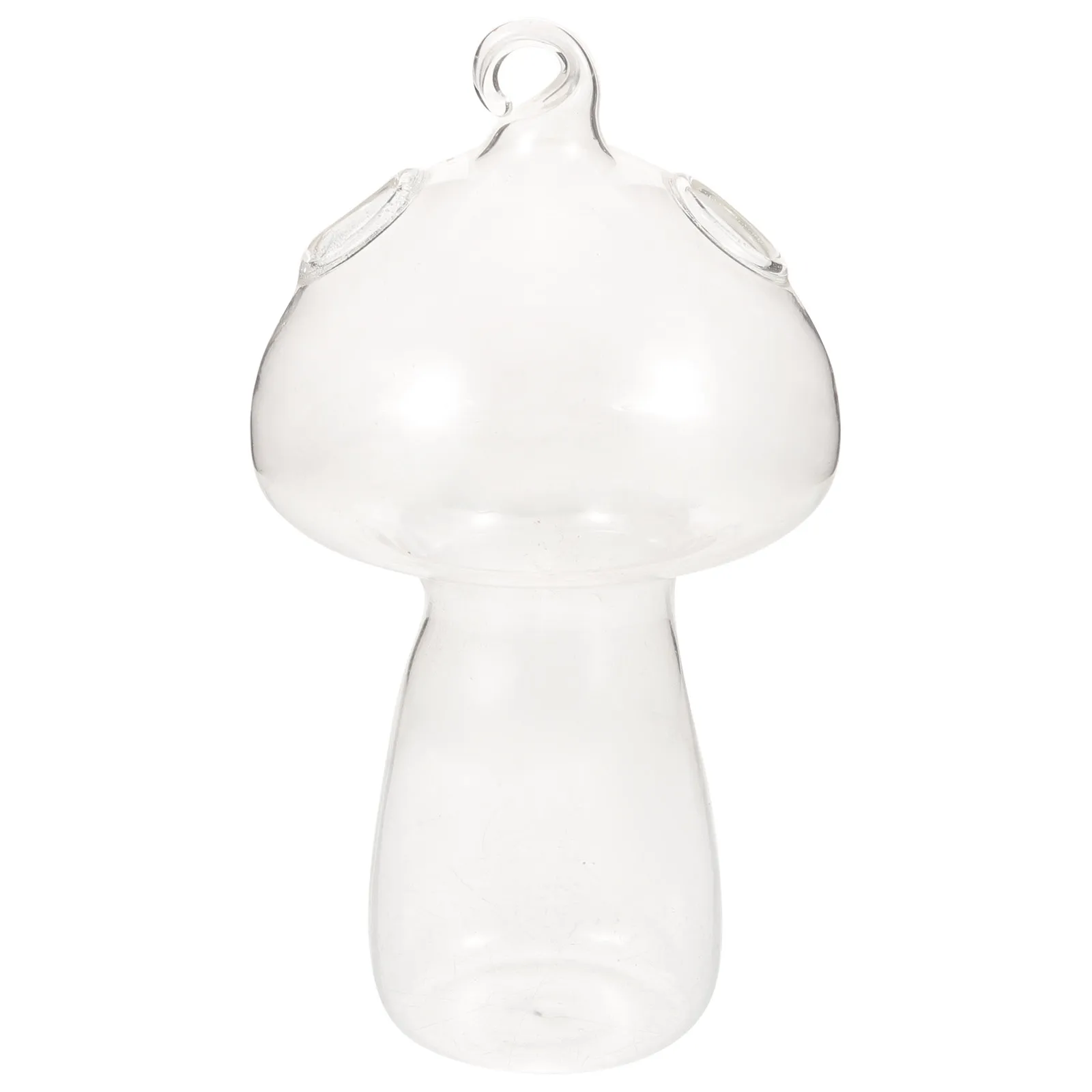 Hanging Glass Mushroom Vase Hydroponic Plant Holder Wall Planter Indoor Propagation Station Decorative Terrarium Vase
