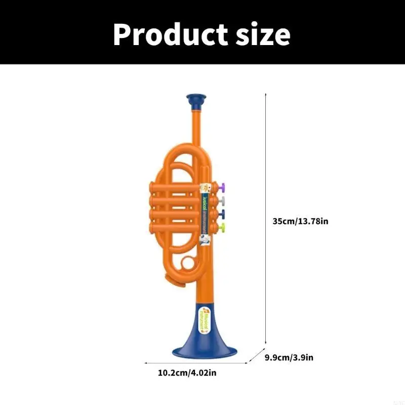 A5YC Musikalisches Trompetenspielzeug für Kinder fördert die Erleuchtung der Musik. Sicheres Musikinstrumentenspielzeug für