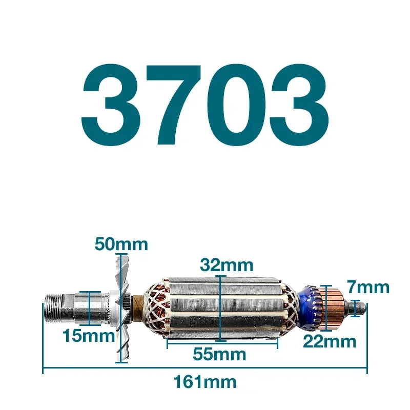 

AC220-240V Armature for Makita 3703 Trimmer Rotor Armature Anchor Stator Coil Replacement Parts