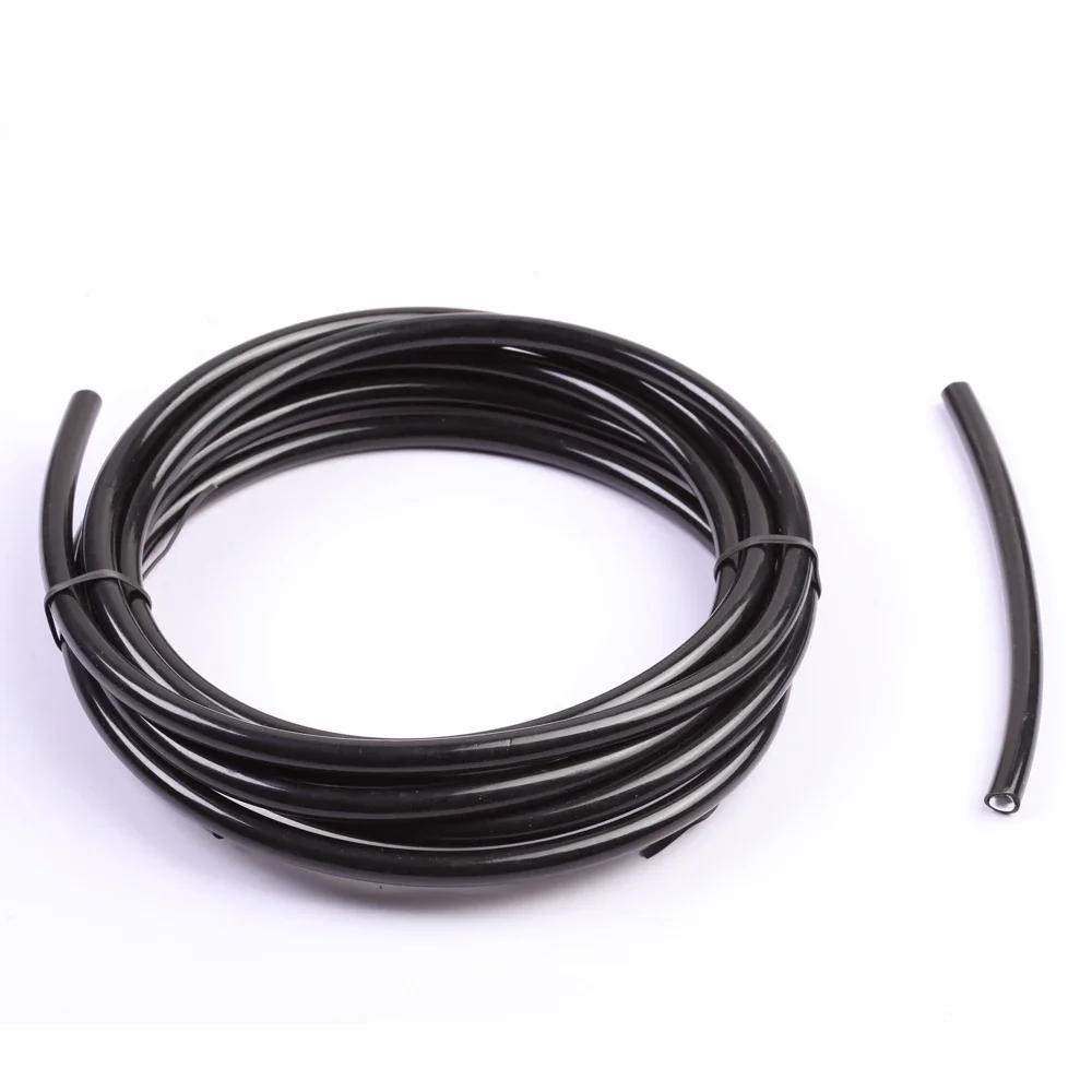 China manufacture inner core 4mm outer 5mm end light decorative plastic fiber optic  with black jacket for lighting