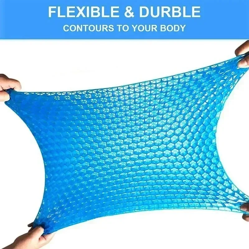 1 Pcs Honeycomb Gel Cooling Seat Cushion Breathable Thick Summer Cooling Pad Non-stuffy Chair Cushion For Car Office Home Use