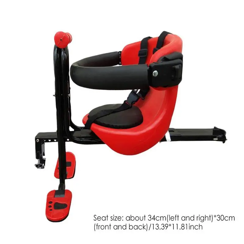 Child Adjustable Bike Safety Seat Bicycle Front Mount Baby Carrier Seat With Handrail For Kids Child Bicycle Seat Children