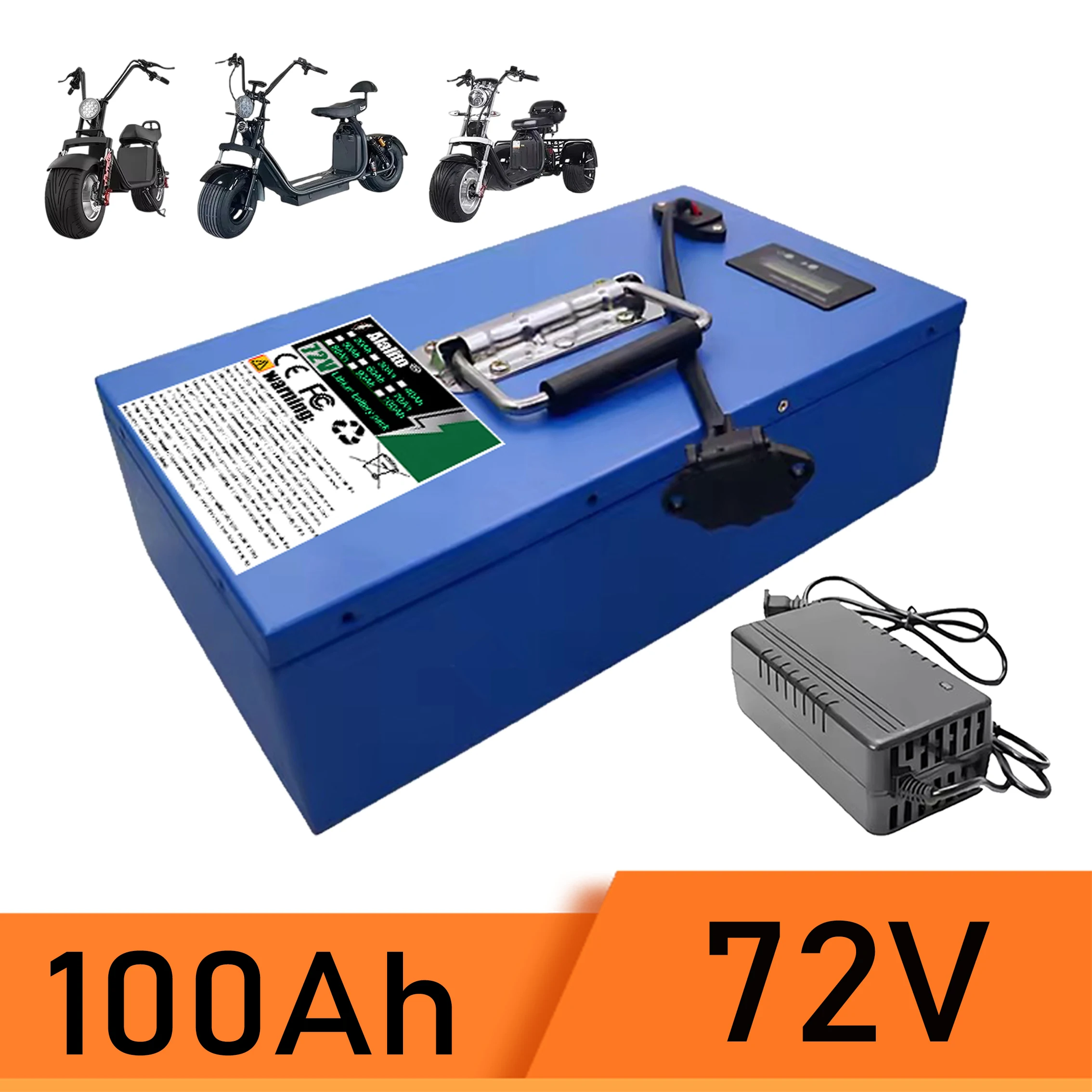 

Suitable for 250-3000W motor equipment, 72V 20Ah-100Ah 18650 high-quality lithium battery