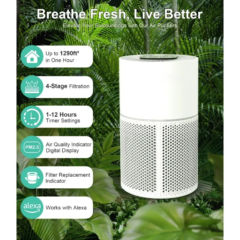 Air Purifier for Home Wifi Smart Home Use Electric Air Purifier Room Smart Portable air Purifier Home