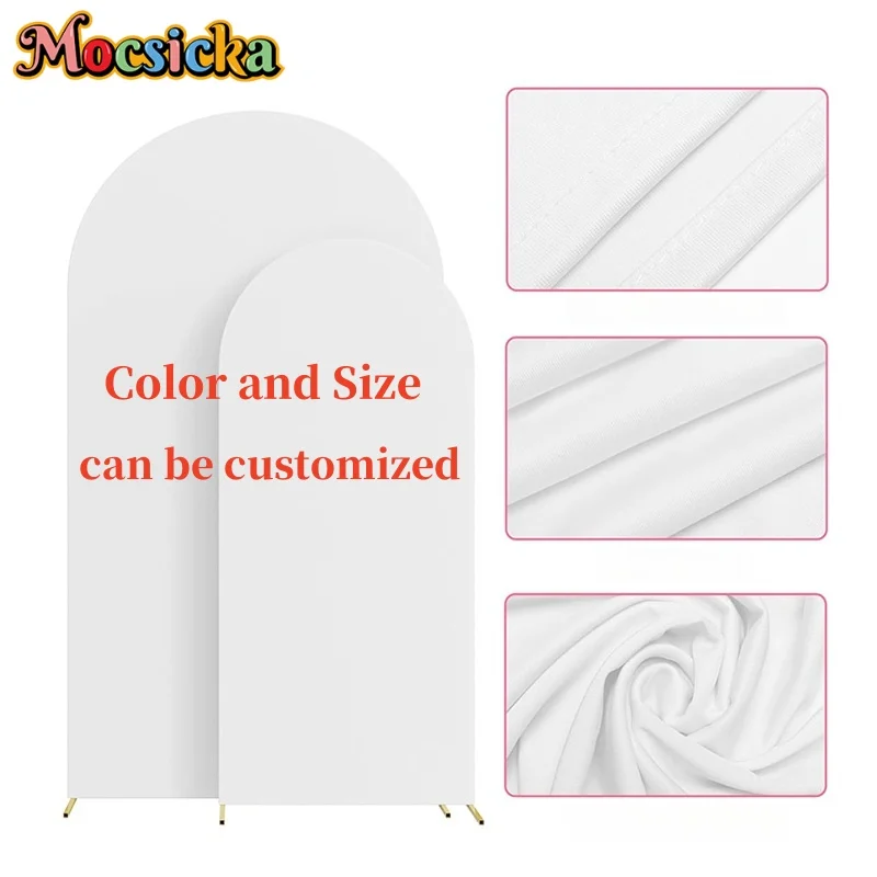 

Arch Cover Wedding Flower Door Decoration Purple/Beige Polyester Elastic Set Background Cover Used for Banquet (Without Shelf)