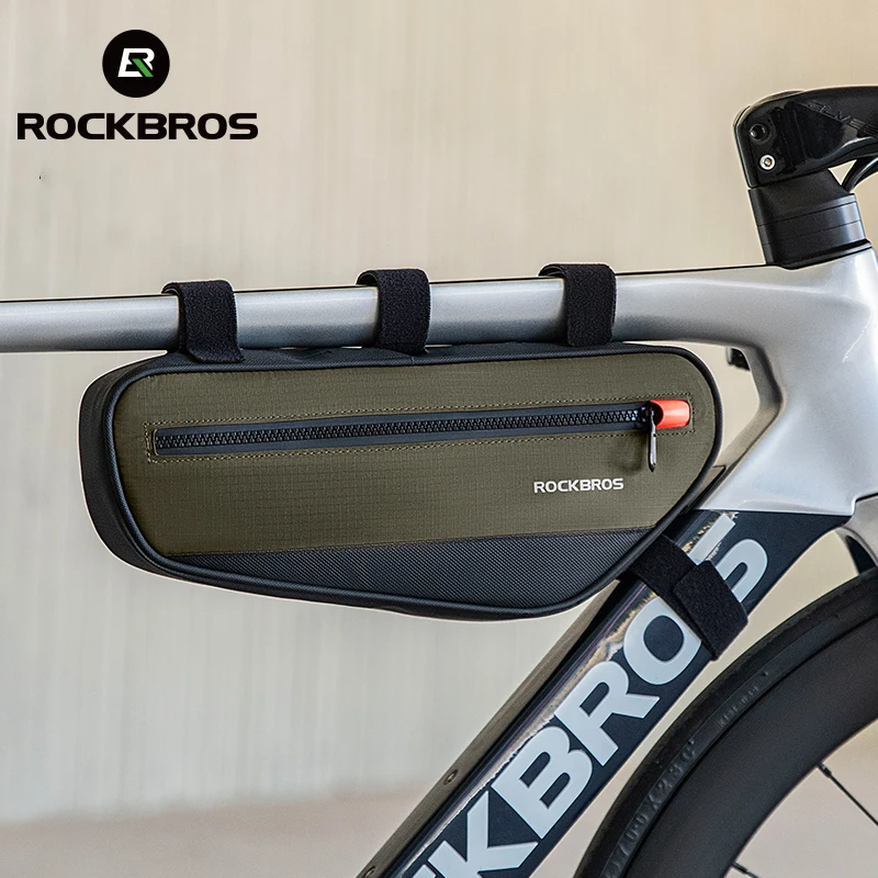 

ROCKBROS Bicycle Frame Tube Bag Reflective 1.7L Hight Capacity MTB Road Bike Top Tube Bag Cycling Accessories