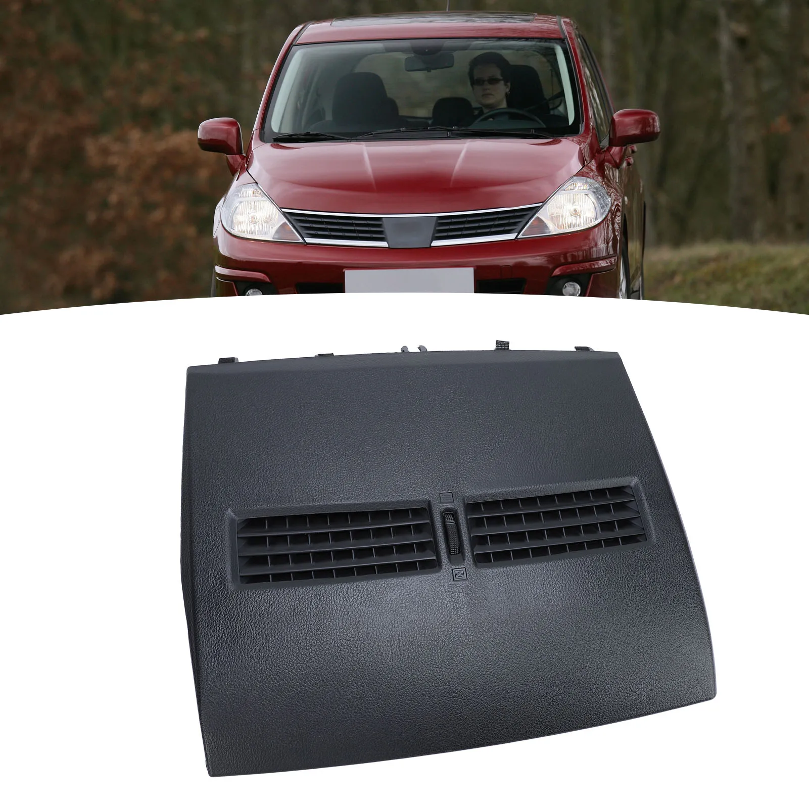 

Накладка на центральный верхний дефлектор приборной панели 68414‑ED50C, верхняя центральная накладка дефлектора приборной панели для Tiida Versa Latio C11 68414‑ED50DC