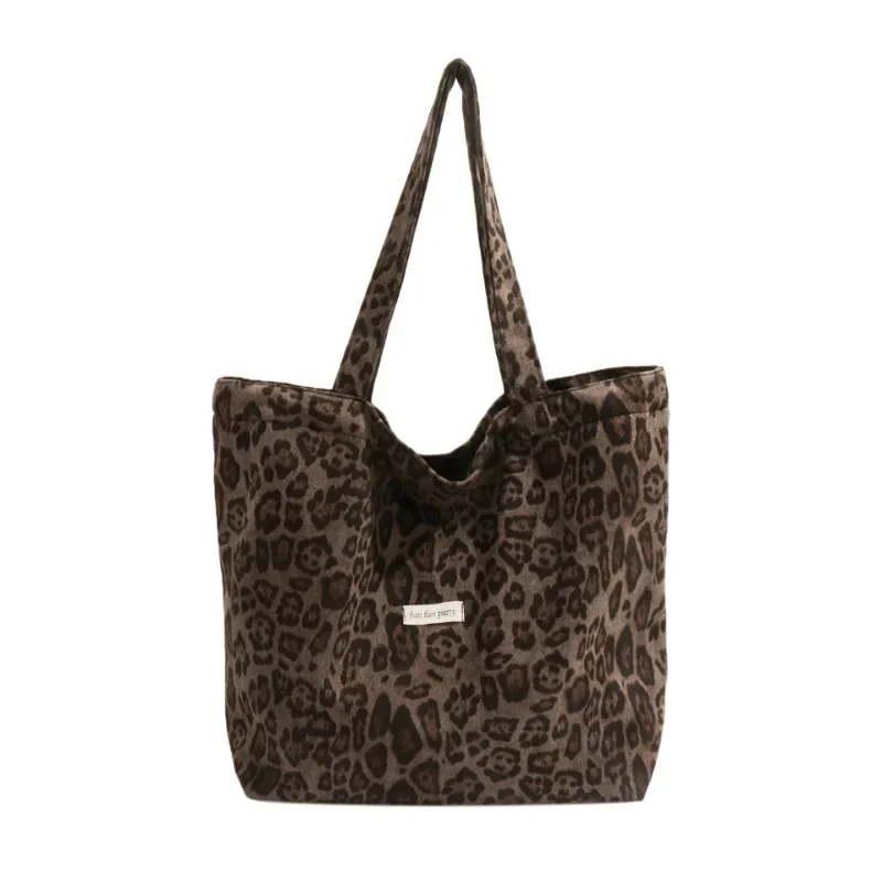 This Year The Popular Leopard Print Bag Women's 2024 New High-end Casual Shoulder Bag Large-capacity Commuter Tote Bag