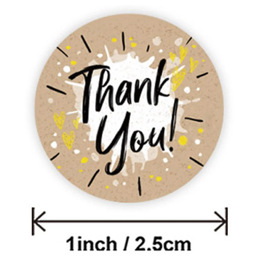 50-500pcs Thank You Stickers Birthday Party Wedding Decoration Sticker Celebrate Festival Gift Seal Shop Kids Golden Word Label