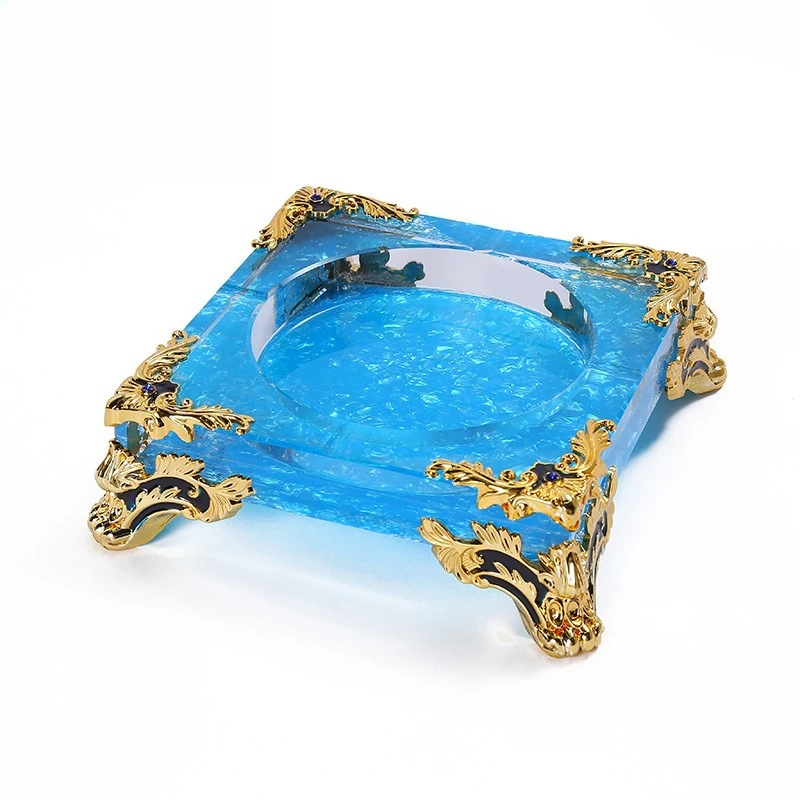 

European luxury crystal ashtray home living room hotel KTV fashion gifts business European and American style