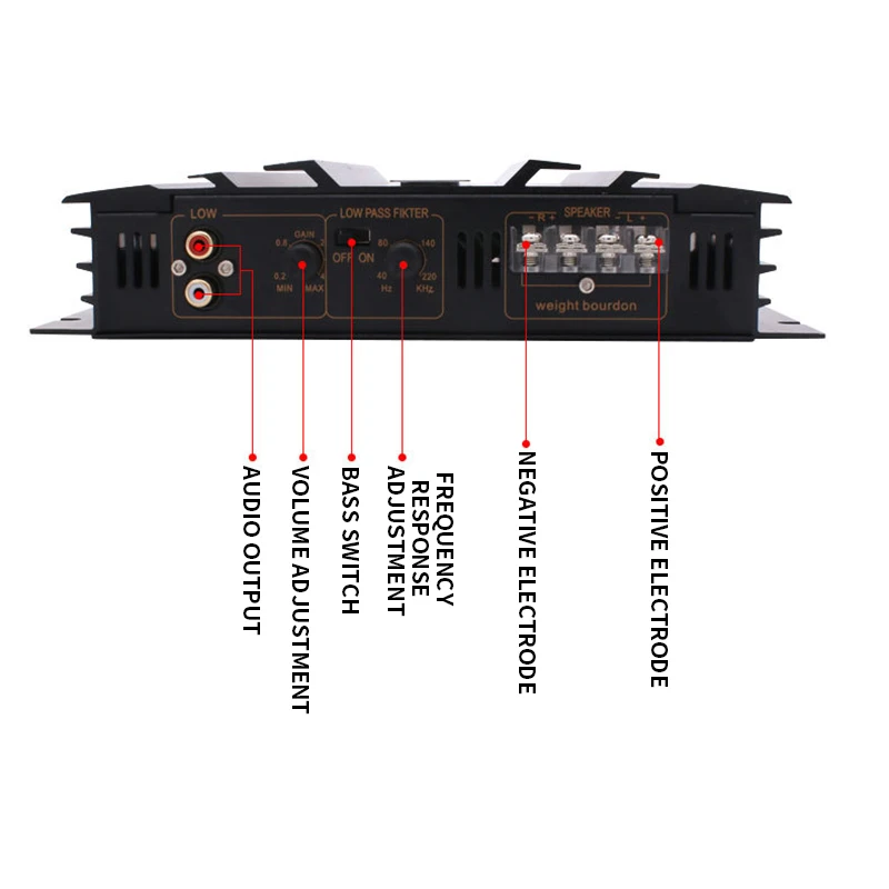 

C-236 High Power 3800W Car Amplifier Two-channel 2-way Car Amplifier Car Audio System Modification