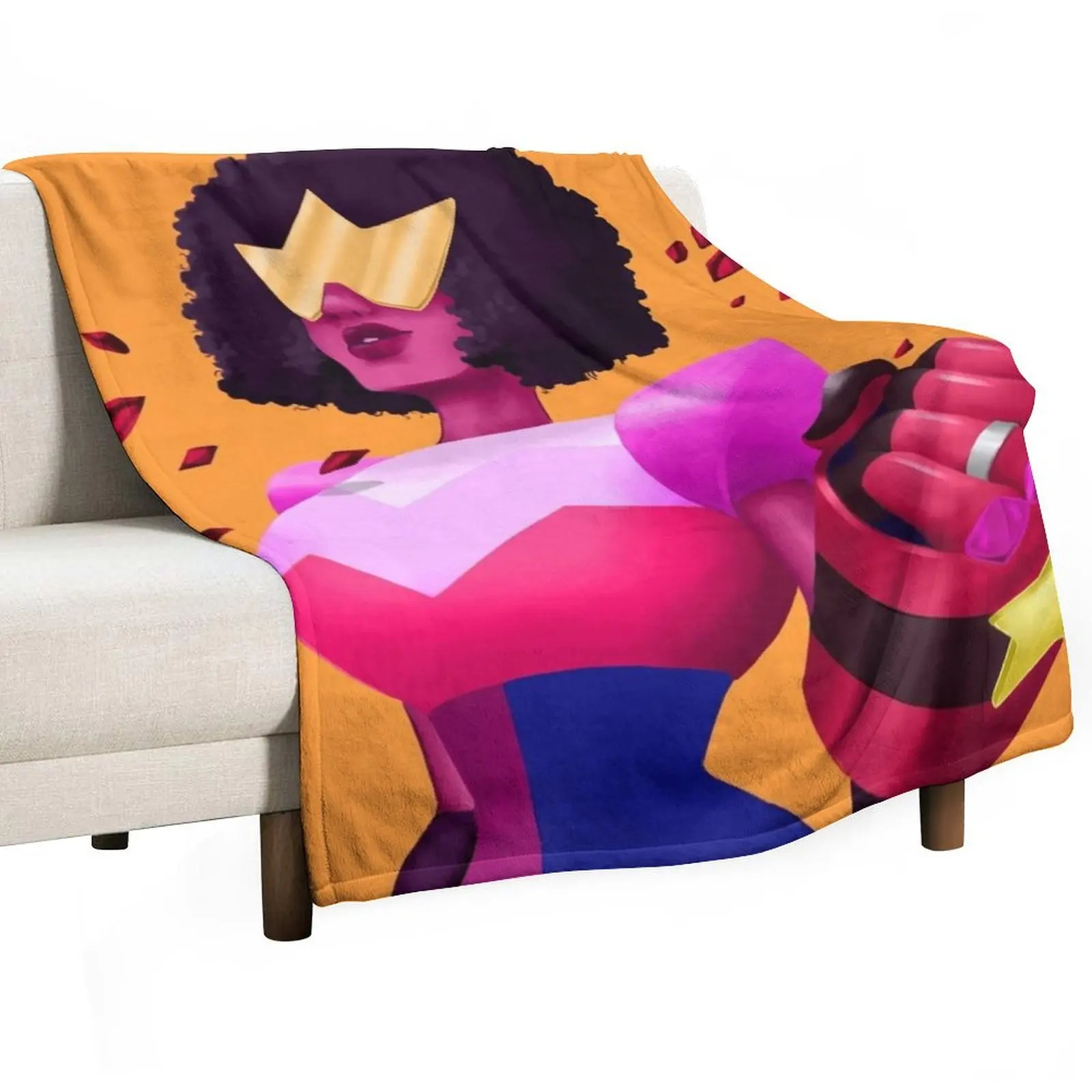 

Steven Universe Garnet Throw Blanket Kid'S Plaid on the sofa Flannel Summer Beddings Blankets