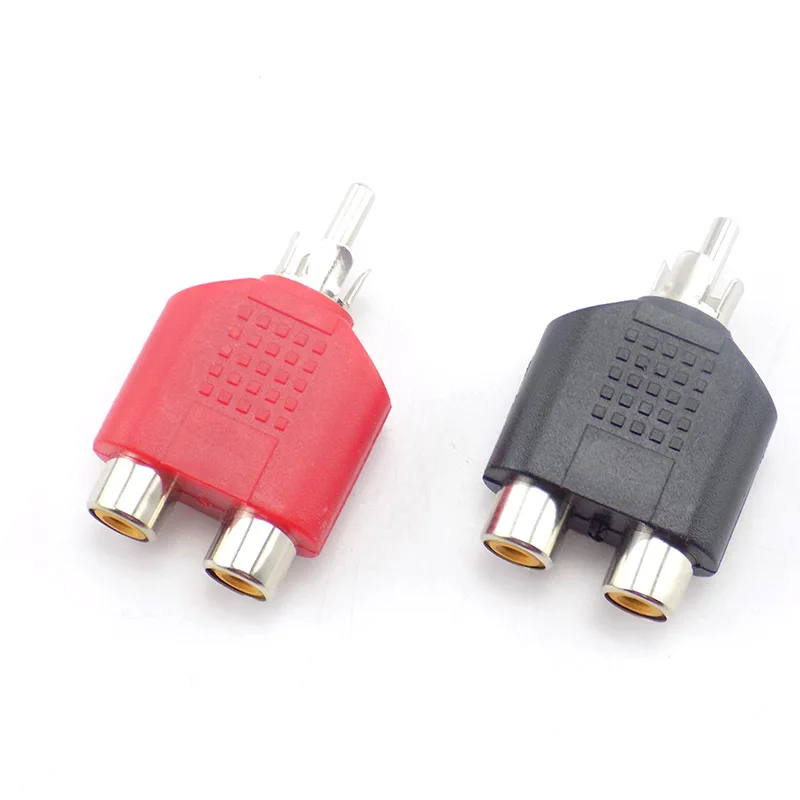 Wtyczka 3,5 mm na 2 gniazda RCA Adapter męski na żeński 3,5 na złącze audio AV 2 w 1 Stereofoniczny zestaw słuchawkowy Podwójna wtyczka audio słuchawek A6