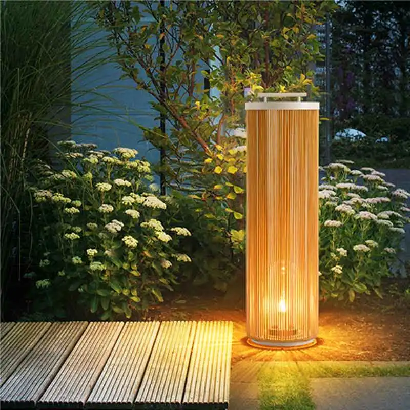 Le jardin extérieur solaire allume la lampe tissée moderne imperméable de pelouse pour le Patio de Villa