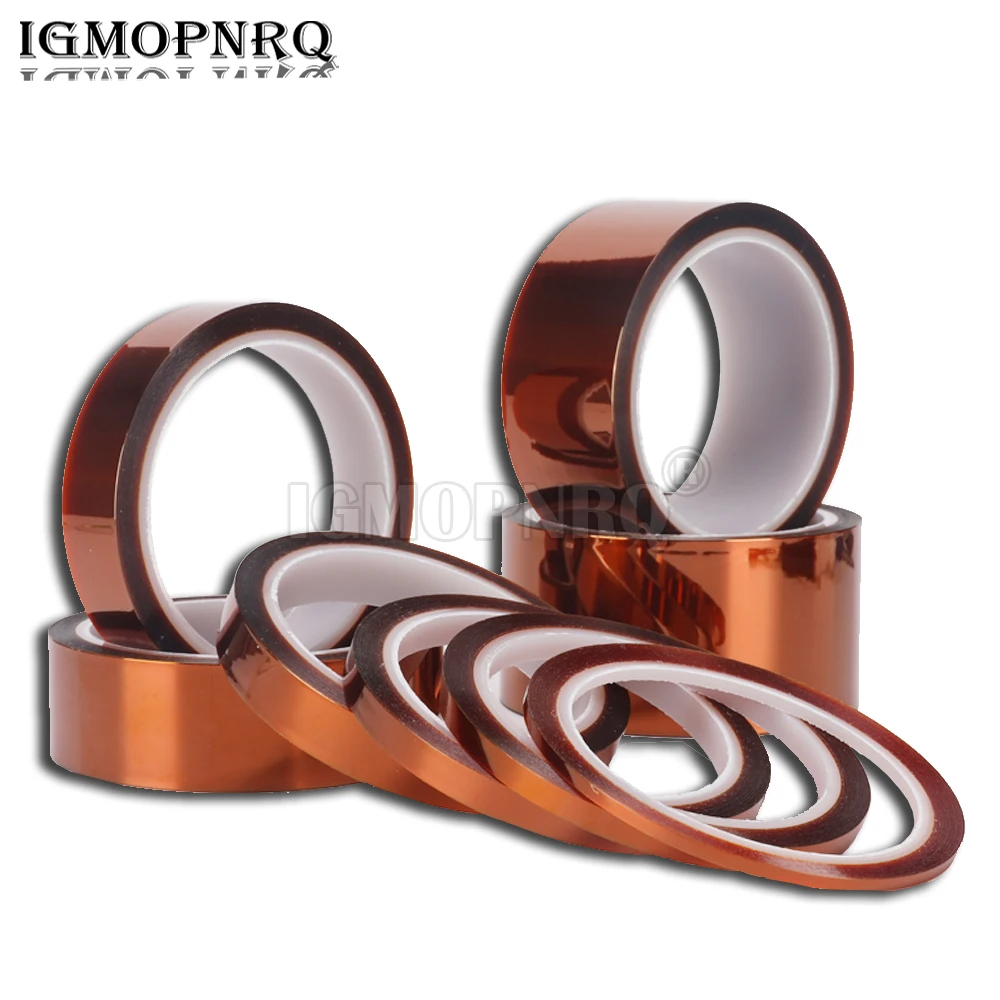 33meter x 5-50mm High Temperature Polyimide Tape Heat Resistant Insulation Polyimide Film Adhesive Tape 3D printertape 15mm 20mm