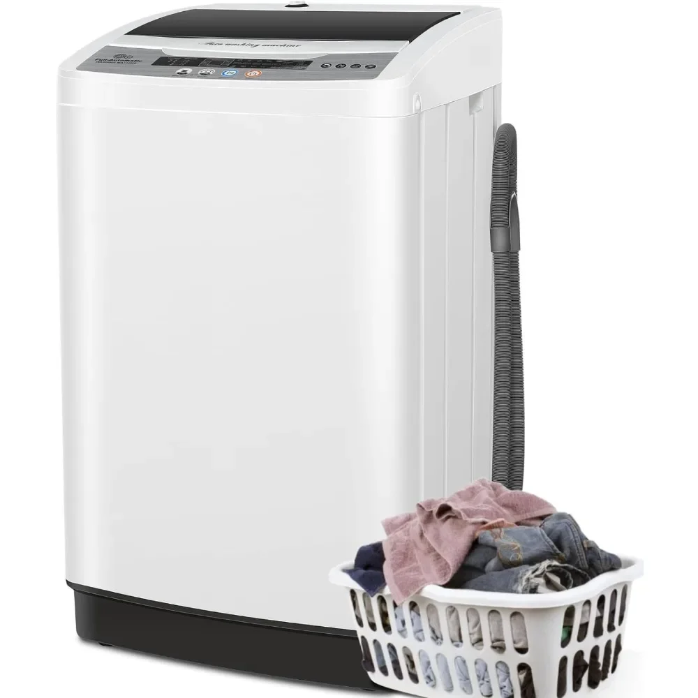 Portable Washing Machine 17.8Lbs Compact Washer with LED Display, 10 Programs and 8 Water Levels Selections Washing Machine