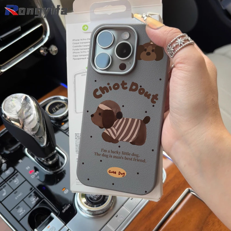 

For Xiaomi 13T Pro Poco C65 C61 C55 C51 C50 X6 X5 X3 Pro NFC 5G 4G Phone Case Cute Leather Nightcap Dachshund Soft Cover