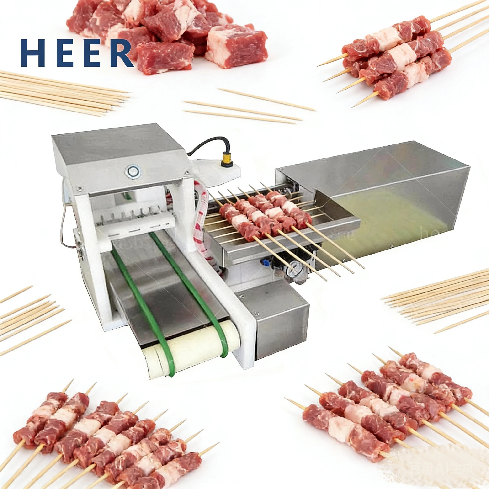 Electric Commercial Mutton Fully Automatic Beef Multi-functional Small Barbecue Skewering Machine