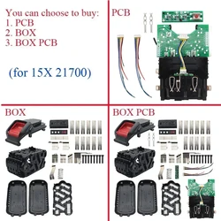 21700 15* Li-ion Battery Plastic Case PCB Charging Protection Circuit Board Box Housing For DeWalt 20V 60V Li-ion Battery DCB609