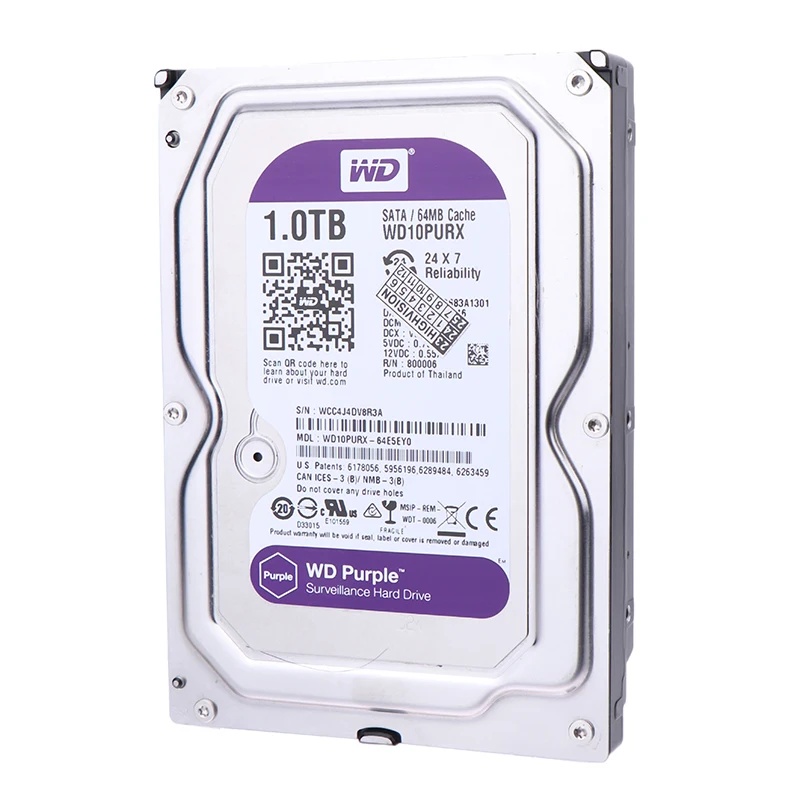 Purple 1TB Surveillance Internal Hard Drive Disk 3.5