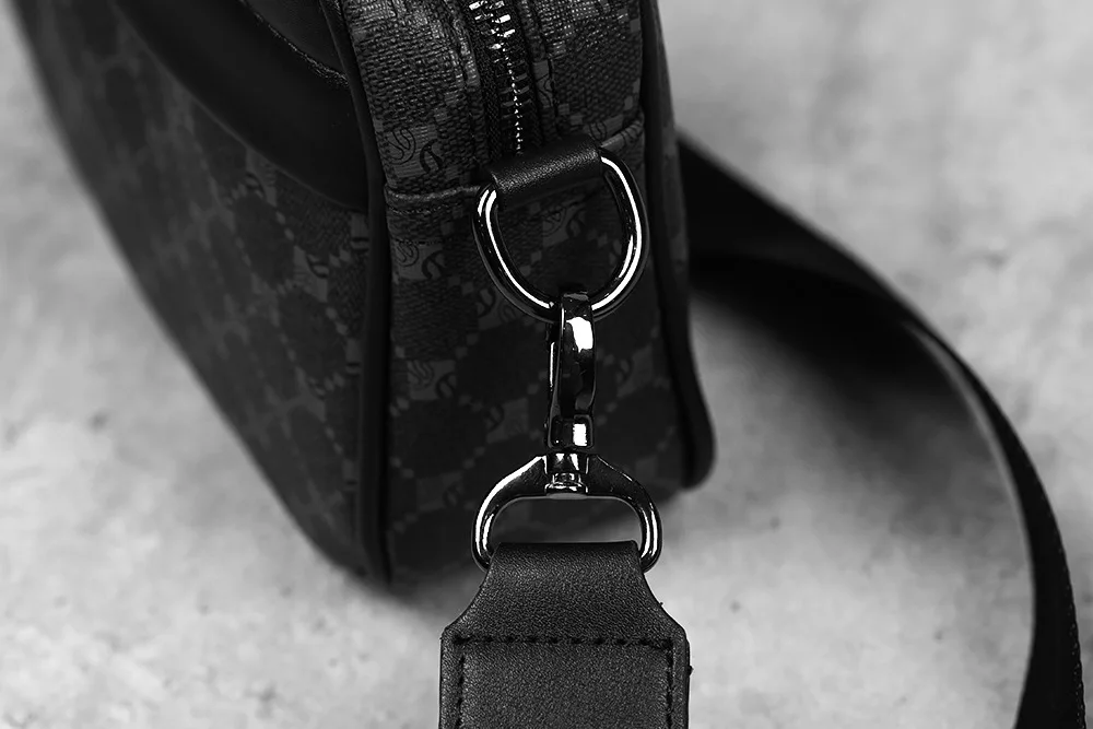 Modische karierte Herren-Umhängetasche, luxuriöse Leder-Schultertasche für Herren, Business-Umhängetaschen für Herren, Handtaschen, Satchels, Herren-Geldbörse – Detail 14