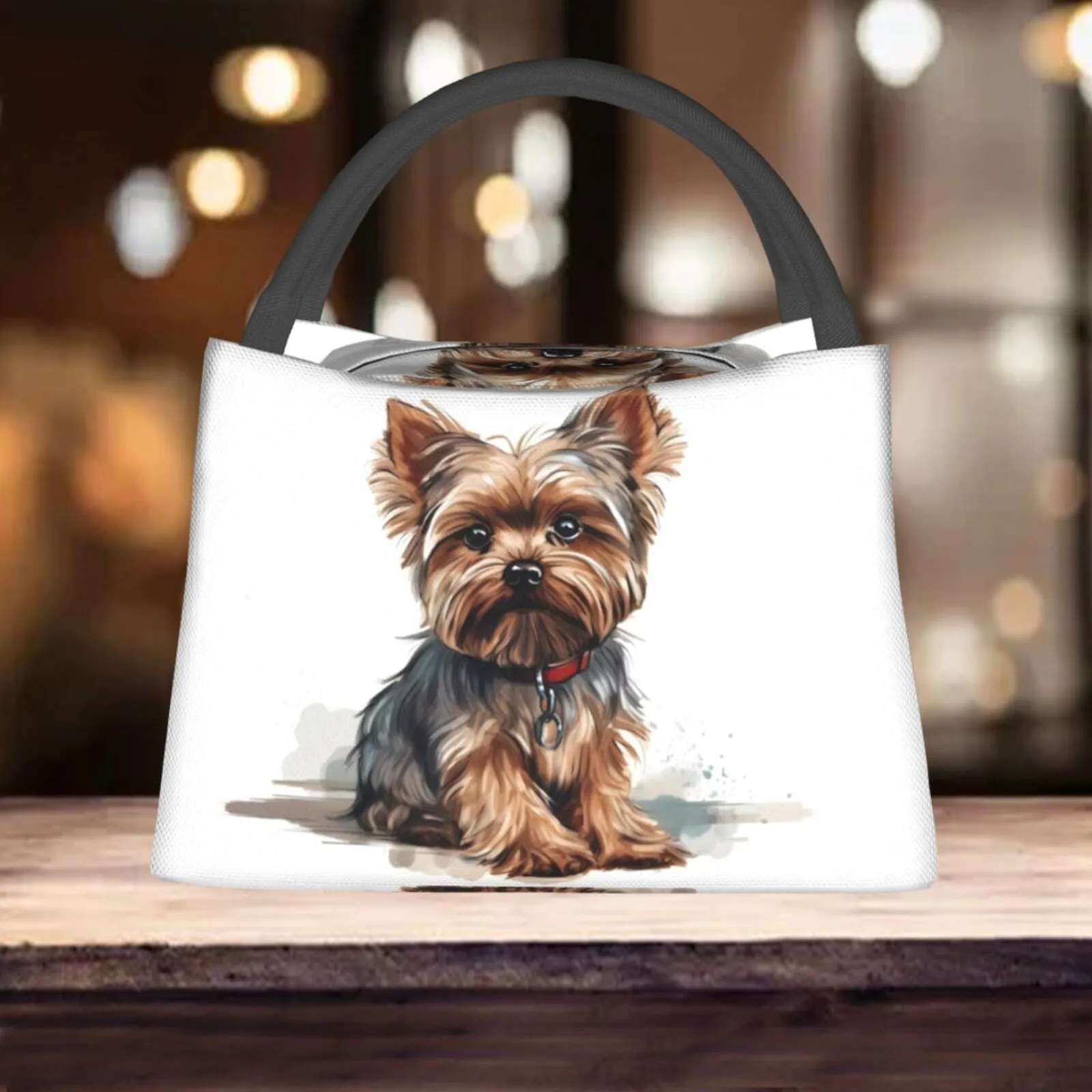 Yorkshire Terrier Lunch Bag Insulated Cooler Tote Reusable Picnic Travel Handbag
