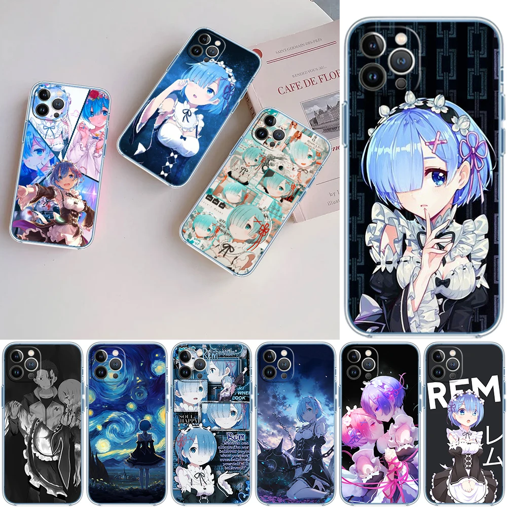 Funda Transparente Suave DK25 Re Zero Rem para Motorola Moto G7 G8 G9 G84 G85 G73 G24 G15 Z2 Play Power Plus